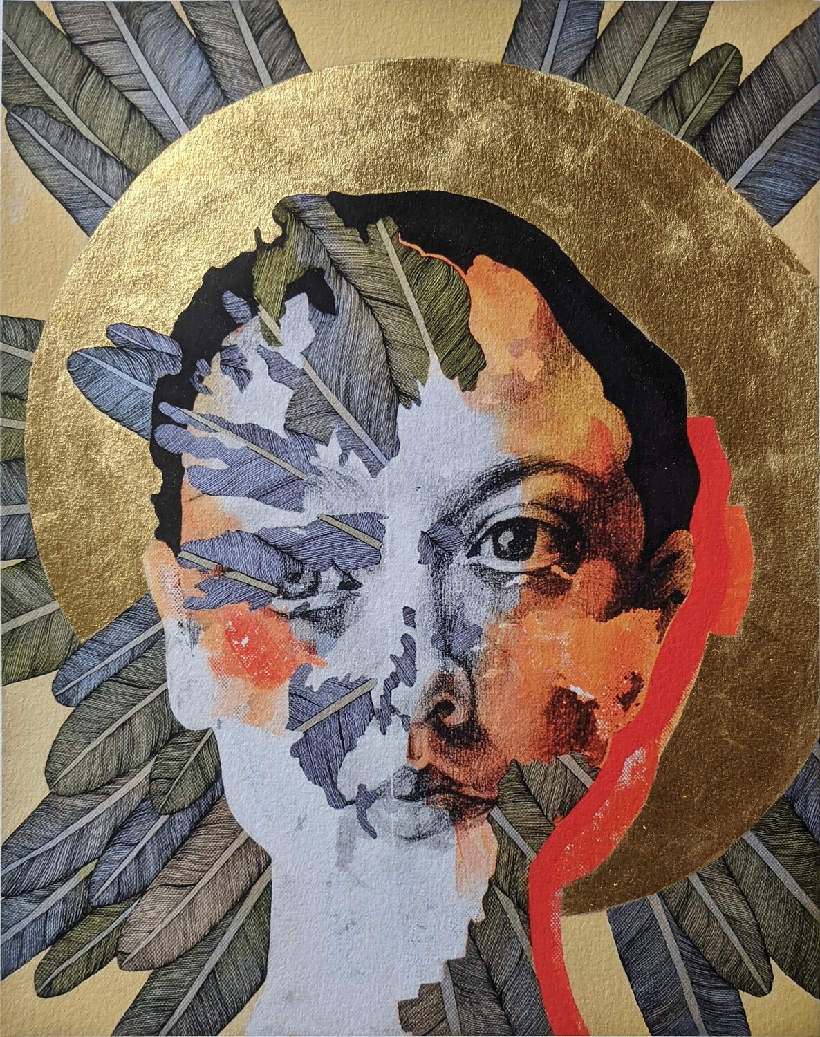 "Icon I"
Hand-gilded print