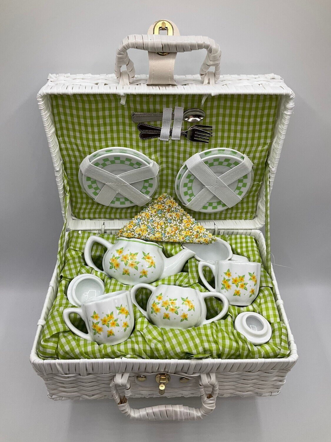 Porcelain Tea Set with Carry Case, Christmas Gift, Child&#39;s Tea Set, Tea Party, Tea Time Gift - Just Like Mommy Tea Time