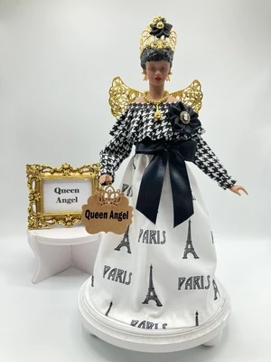 Elegant Paris Themed Angel Tree Topper