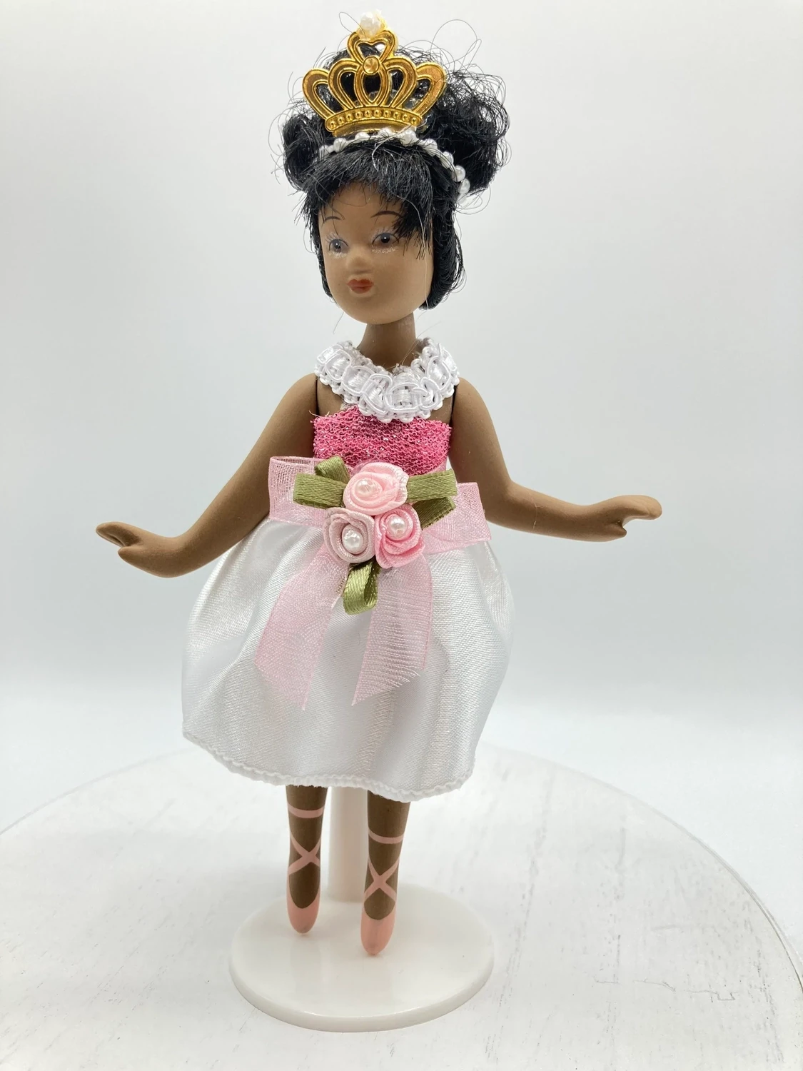 Porcelain Ballerina Dolls, Princess Ballerina Figures, Dancing Ballerinas, Ballet Dance Studio Gifts - Free Ornament, Select your Porcelain Ballerina: Ballerina - Brown