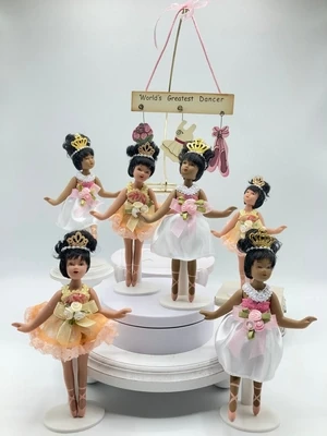 Porcelain Ballerina Dolls, Princess Ballerina Figures, Dancing Ballerinas, Ballet Dance Studio Gifts - Free Ornament