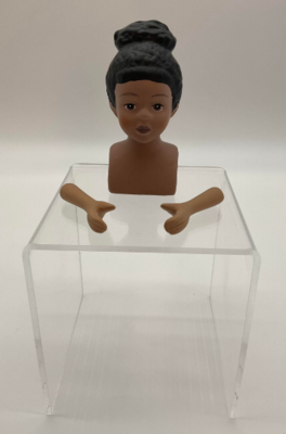 African American Porcelain Head and Hands for Crafting Angel Tree Topper and Dolls