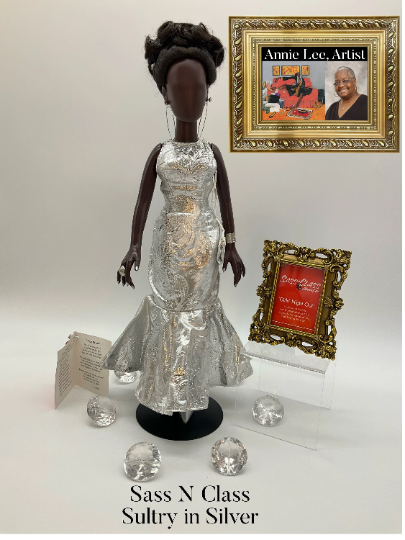 Collectible Annie Lee Doll: Sass N Class Girls Night Out Collection - Sultry in Silver