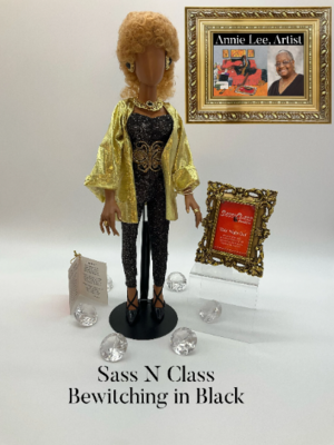 Collectible Annie Lee Doll: Sass N Class Girls Night Out Collection - Black and Gold