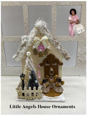Little Angels House Ornament, Putz House