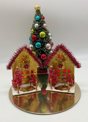 Ruby Red Princess Ballerina House Ornament - Putz House, Christmas Village
