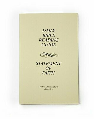 Daily Bible Reading Guide with Statement of Faith