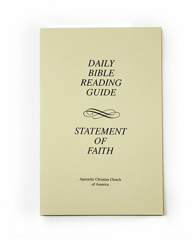 Daily Bible Reading Guide with Statement of Faith download