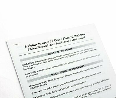 Scripture Passages for Biblical Financial Study - Download
