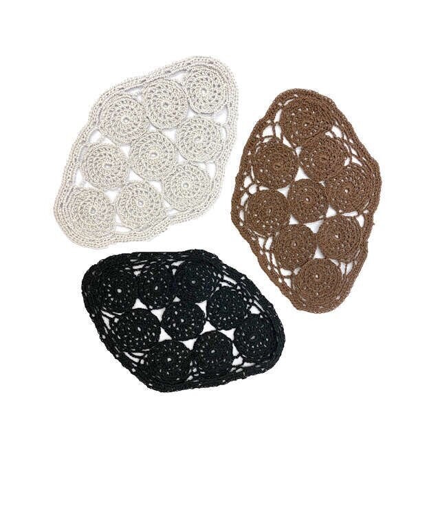Nine Flower Crocheted Head Covering