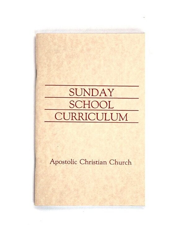 Sunday School Curriculum