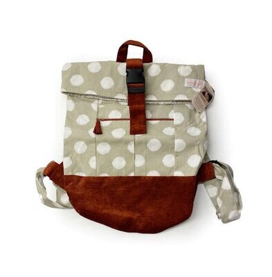 Centre Lumiere backpack - tan polka dots
