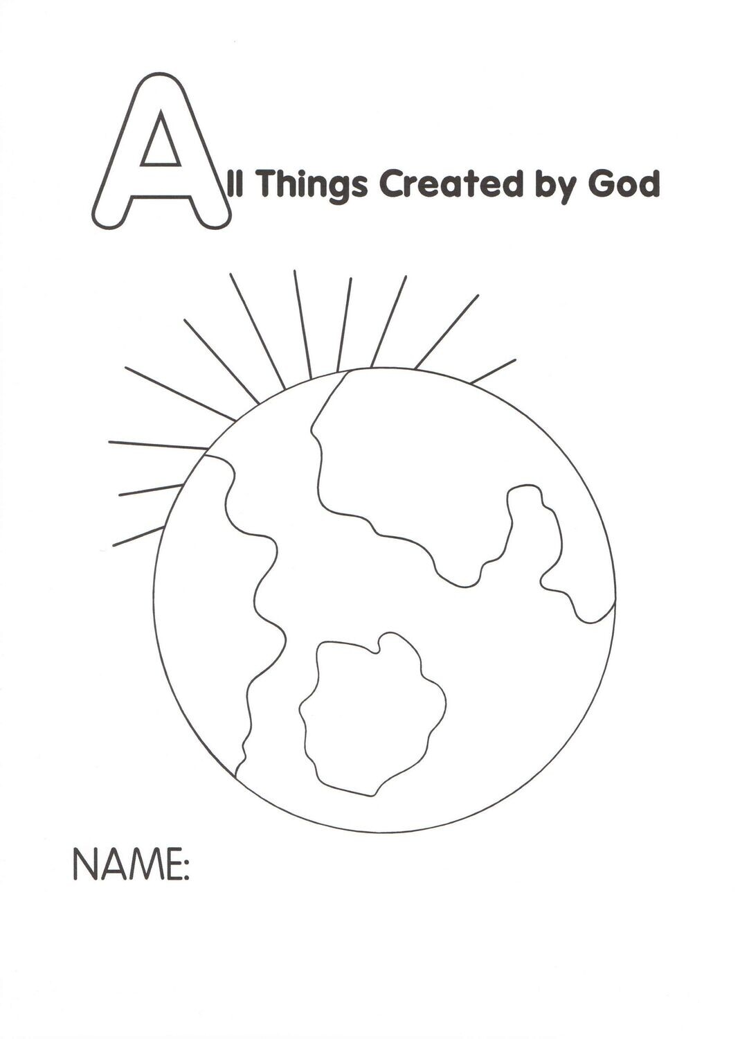 Alpha Coloring Pages for 3 year old Sunday School downloadable pdf