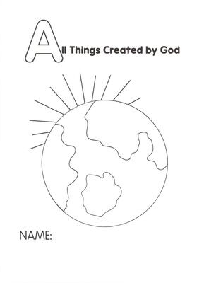 Alpha Coloring Pages for 3 year old Sunday School downloadable pdf