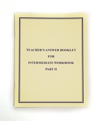 Answer Booklet for Intermediate Workbook Part II downloadable pdf