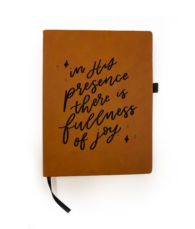 In His Presence Leather Journal