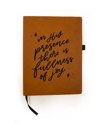 In His Presence Leather Journal