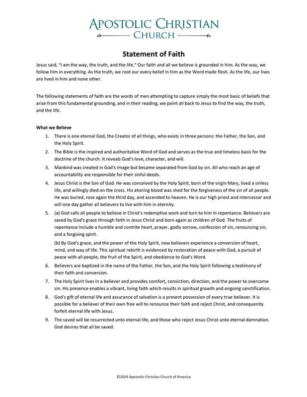 Statement of Faith basic download