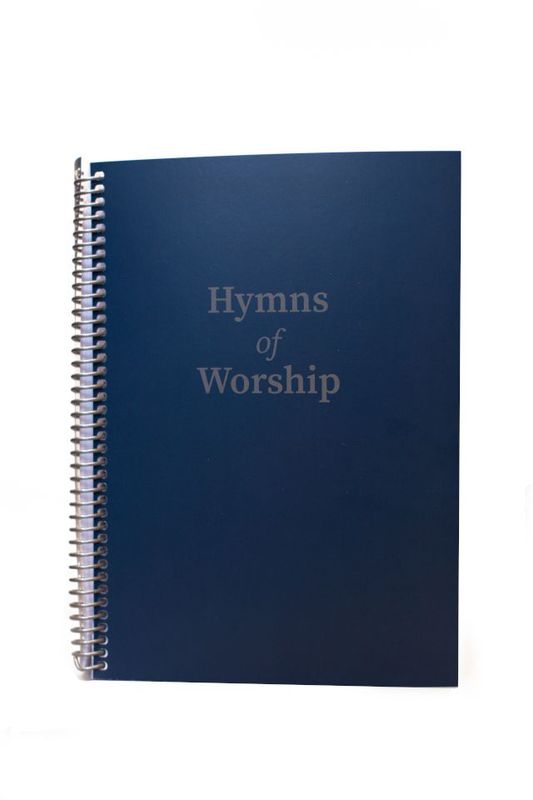 Hymns of Worship, large print, spiral bound with chording