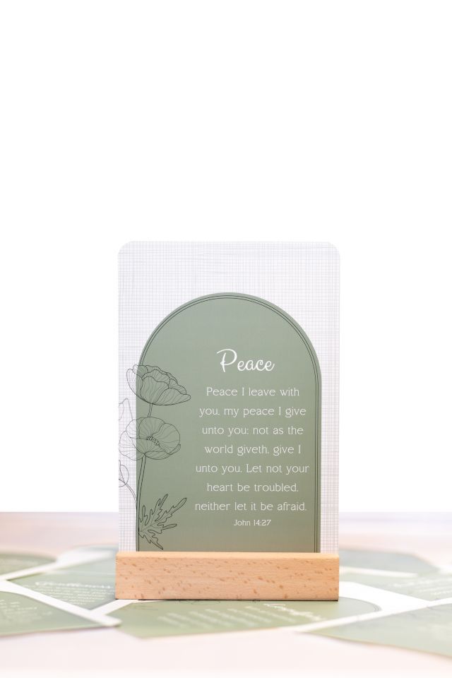 Fruit of the Spirit cards with stand