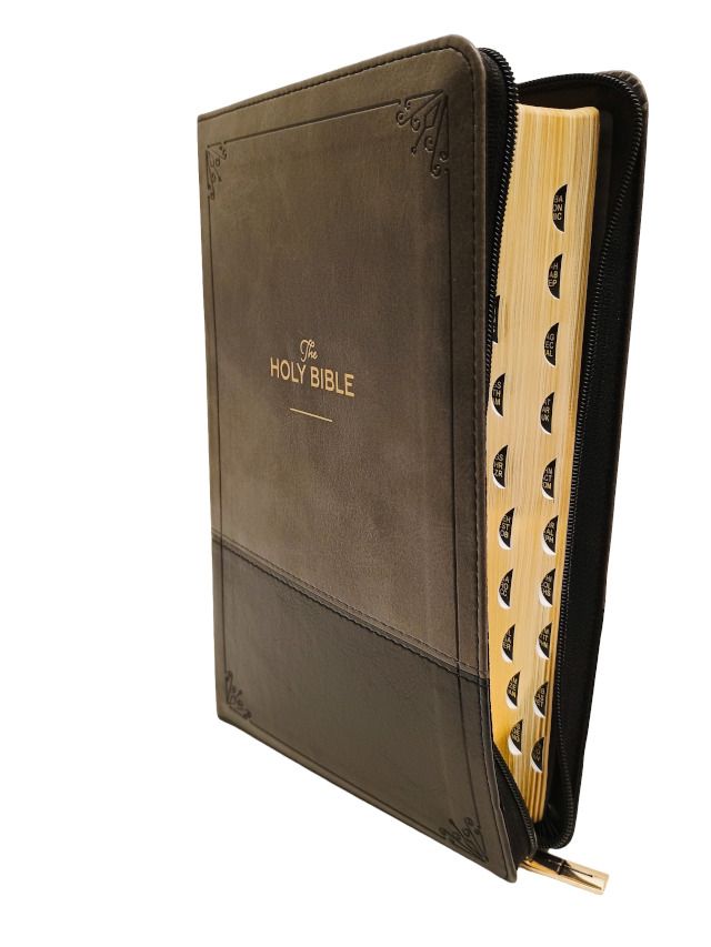 Deluxe Gift Bible, Zippered, Thumb Indexed