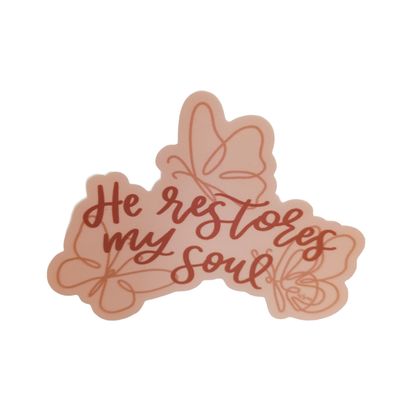 He Restores My Soul Decal Sticker