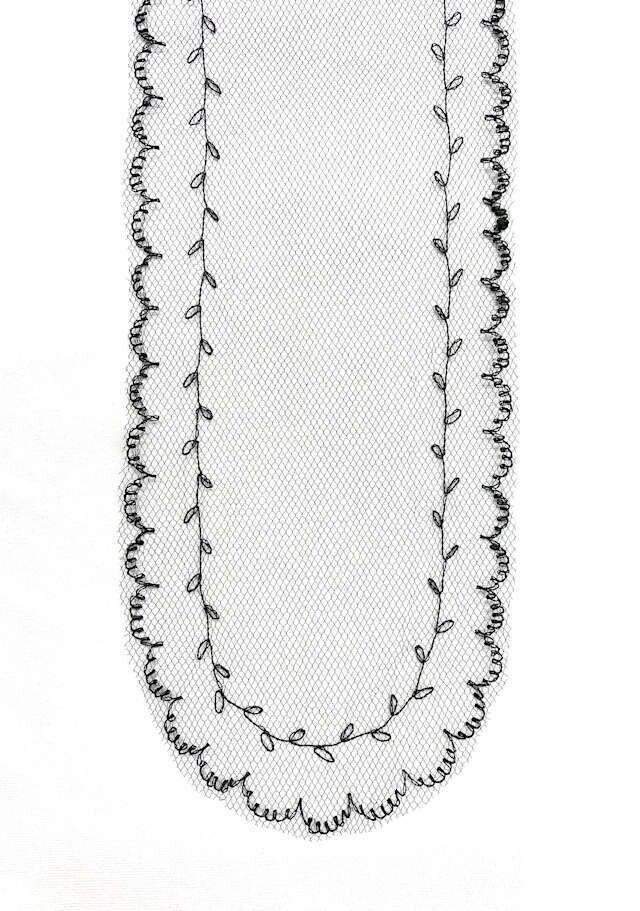 Embroidered Edge Chapel Veil