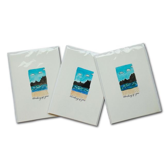 Hand Lettered Greeting Card Packages, Card Pack: Thinking of You 3 Card Pack
