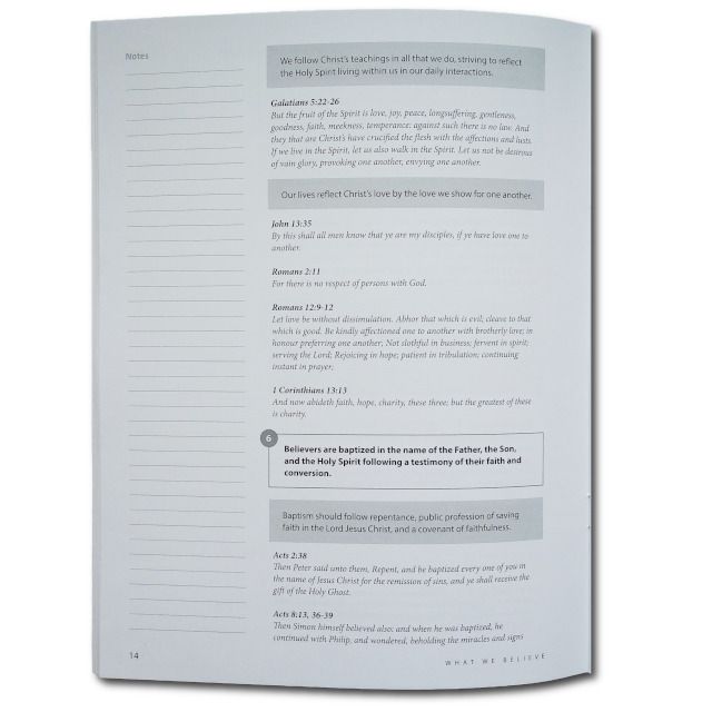 Statement of Faith, Study Version with verses