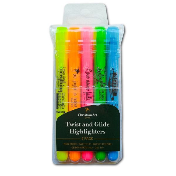 Gel 5 Piece Bible Highlighter Set