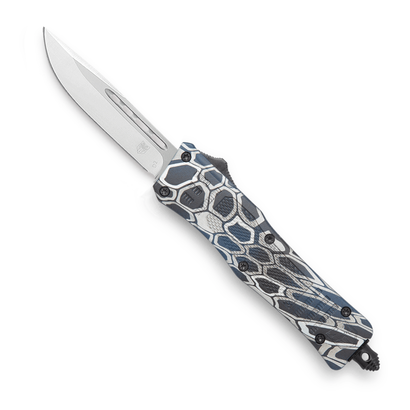 COBRATEC Small CTK-1 Cerekote Blue Cobra Skin, Blade Type: Drop Non Serrated (Standard)