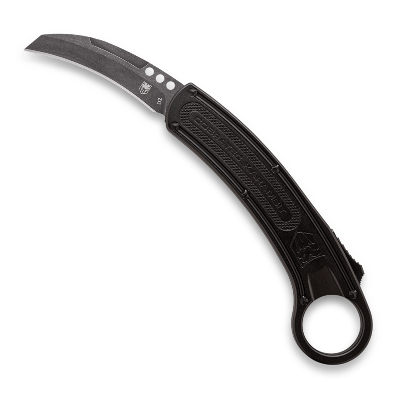 COBRATEC Karambit Black w/ Stonewash D2 Blade