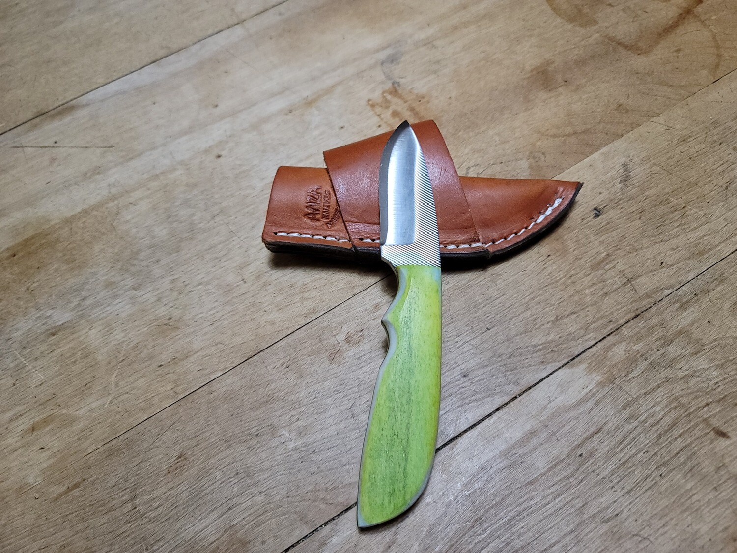 ANZA Stained Bone Handle - Lime Green