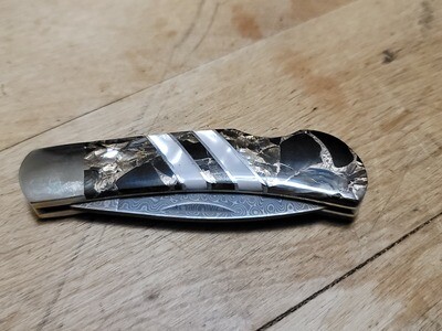 Obsidian with Damascus