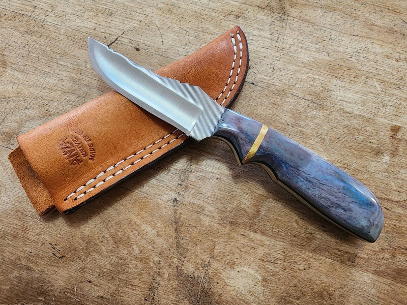 ANZA Polished Stained Bone Handle w/ Brass