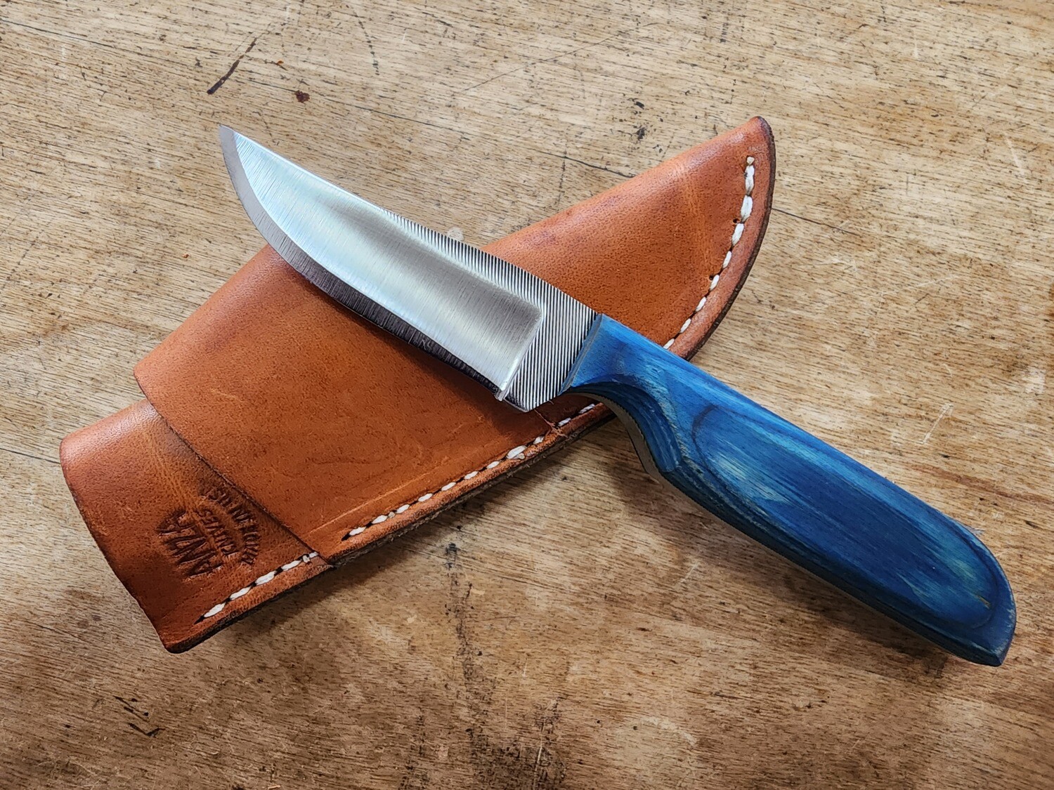 ANZA Deep Blue Dymondwood Handle