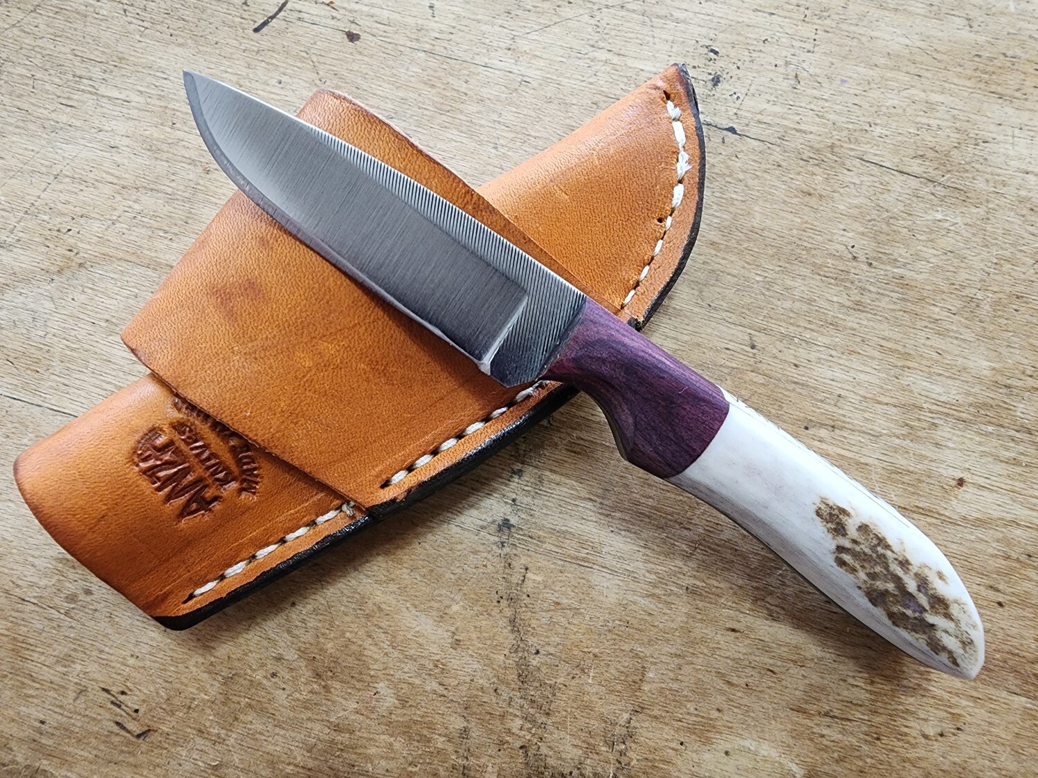 ANZA Purple Heart Dymondwood/Elk Handle (Small)