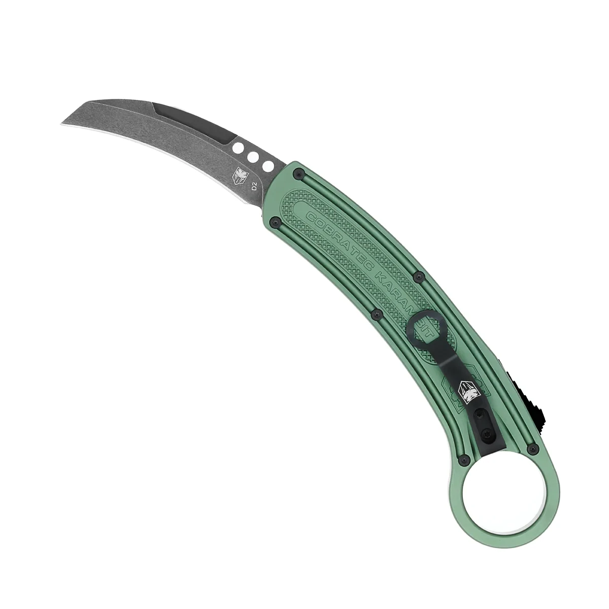 COBRATEC Karambit O.D. Green w/ Stonewash D2 Blade