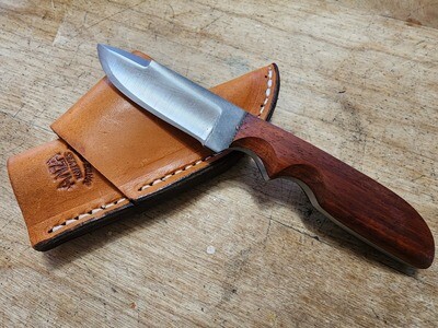ANZA Drop Point Two Finger Wood Handle