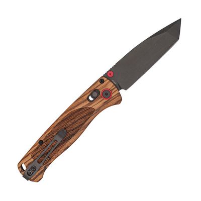 COBRATEC Zebrawood Bar Lock - Black Titanium Coated Tanto
