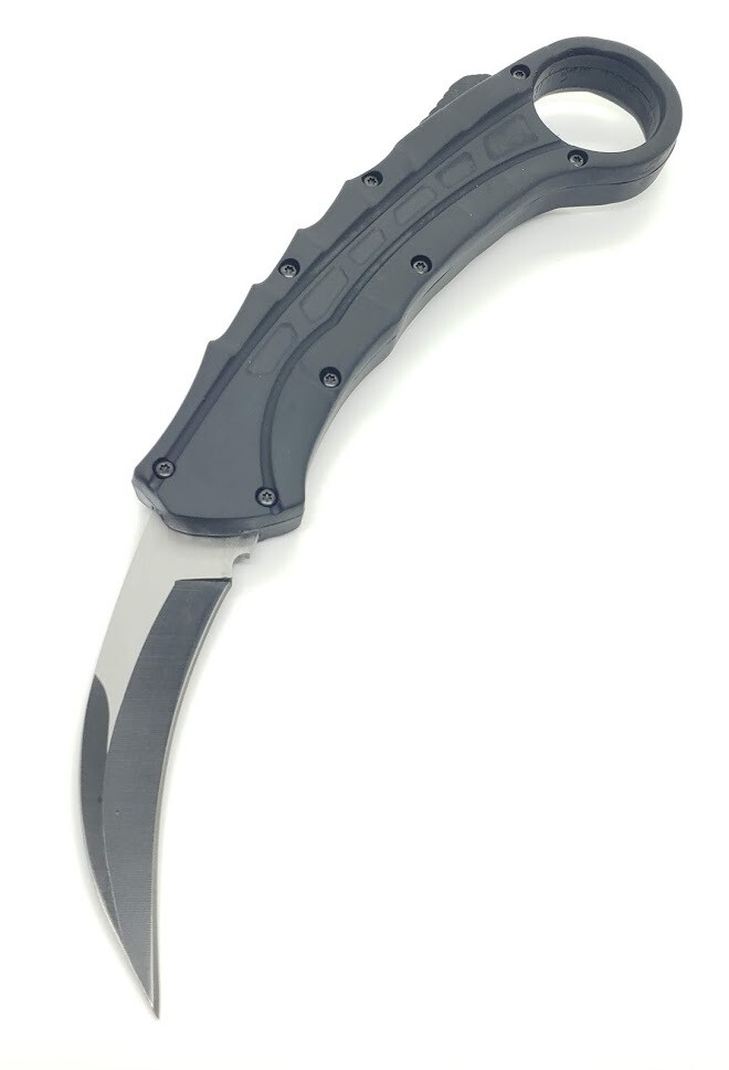 KC KNIVES 8.5" OTF KARAMBIT DINOSAUR BONE SINGLE EDGE AUTOMATIC KNIFE
