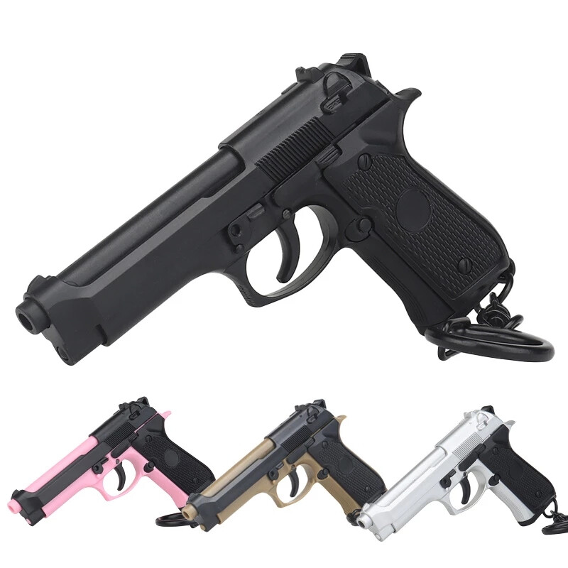 New 2022 13 Mini Beretta M92 9 mm TACTICAL KEYCHAIN PLASTIC TOY GUN