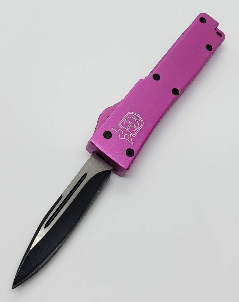 KC KNIVES 5.1" OTF MICRO FUCHSIA SINGLE EDGE AUTOMATIC KNIFE