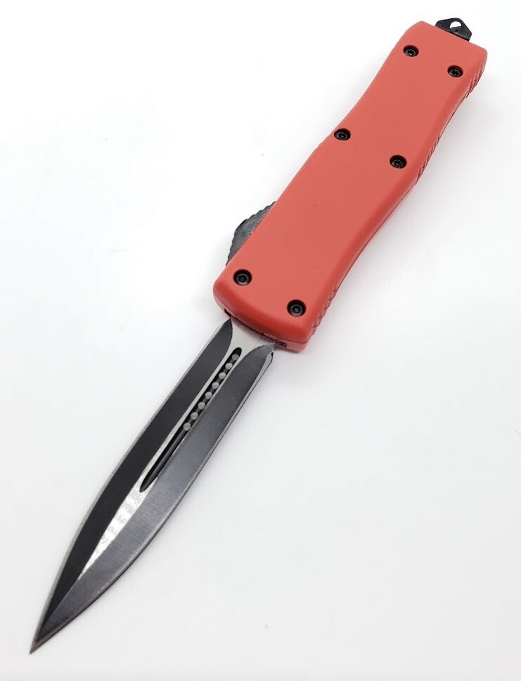 KC KNIVES 9" OTF DUAL EDGE TWO TONE BLADE AUTOMATIC KNIFE ZINC