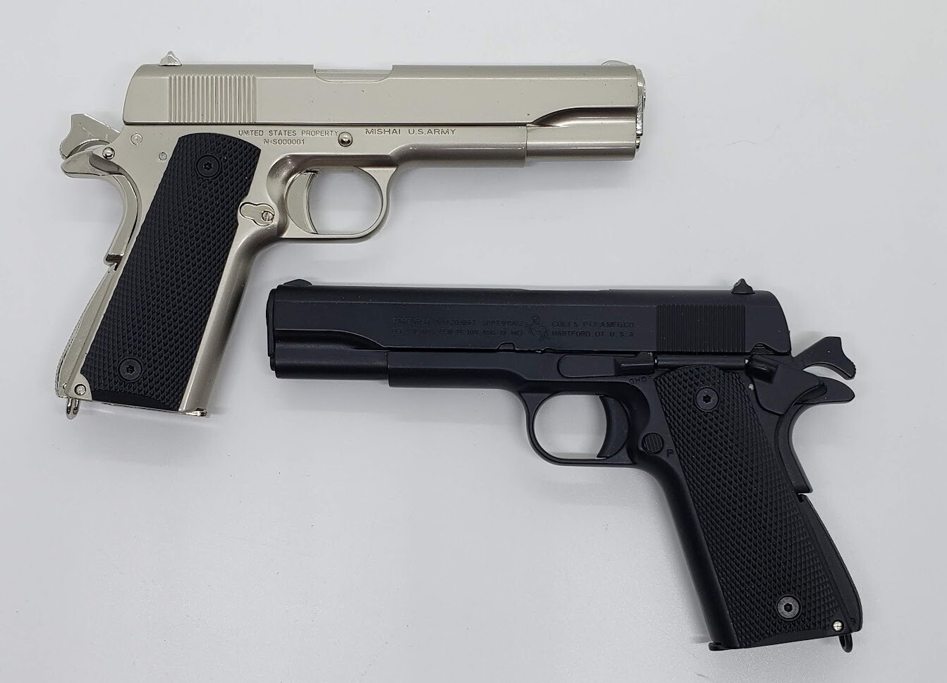 New! Alloy Army 2023 (LARGE) 1:2 Colt M1911 .45 PISTOL GUN - Moving ...