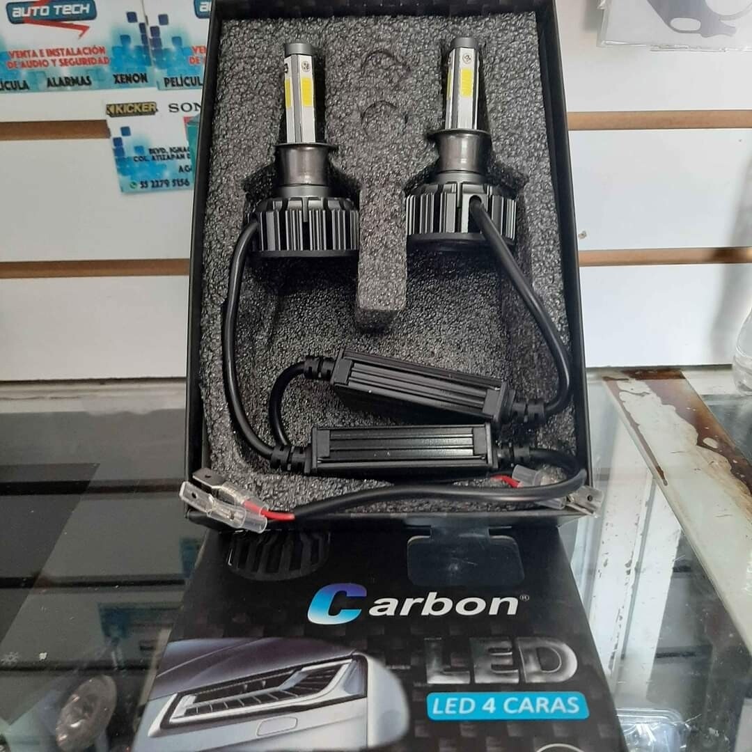 Hiperled carbón aplicación altas o bajas medidas H1, H3, H7, H11, H15/9005, 9006