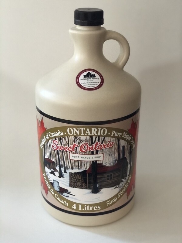 4 Litre bottle of Coutts Maple Syrup