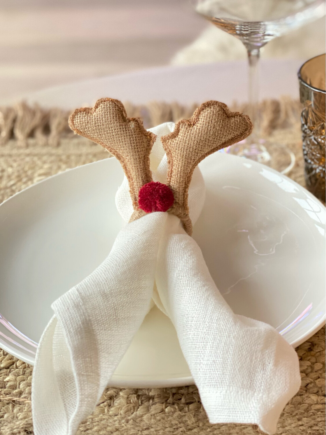 Set van 2 hert servetringen