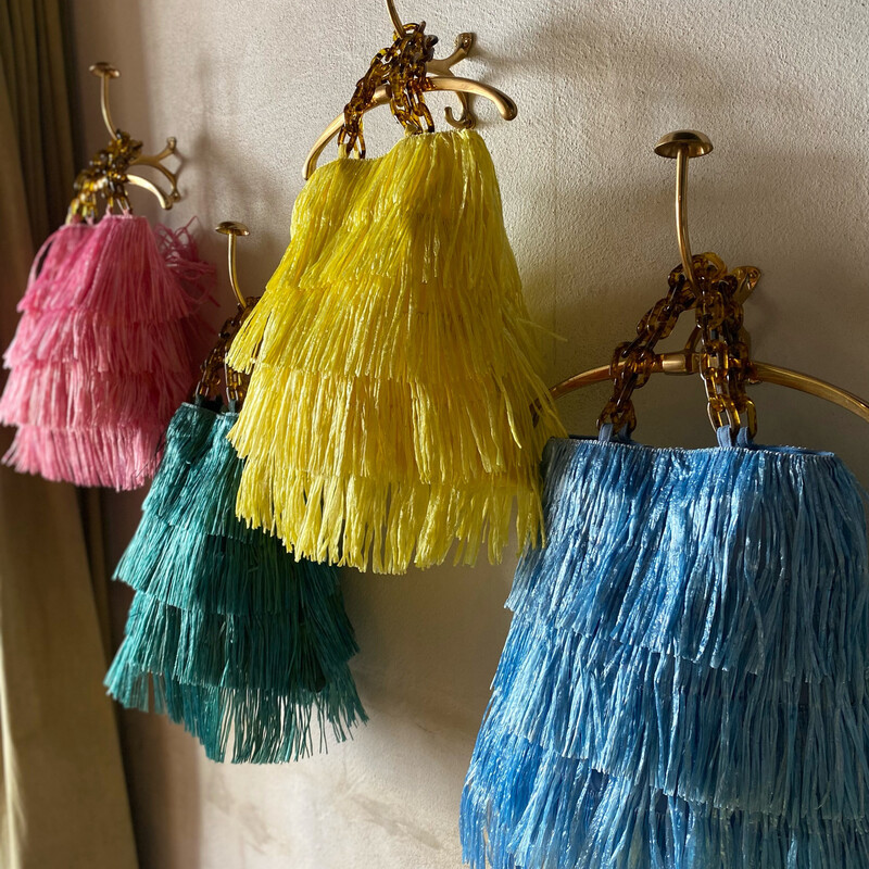 Raffia handtas