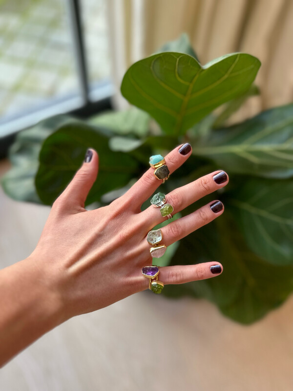 Ring met edelsteen - zilver